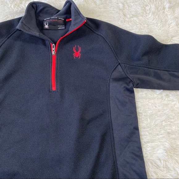 Women’s Spyder Half Zip Pullover Sweater Black Med - Picture 4 of 12